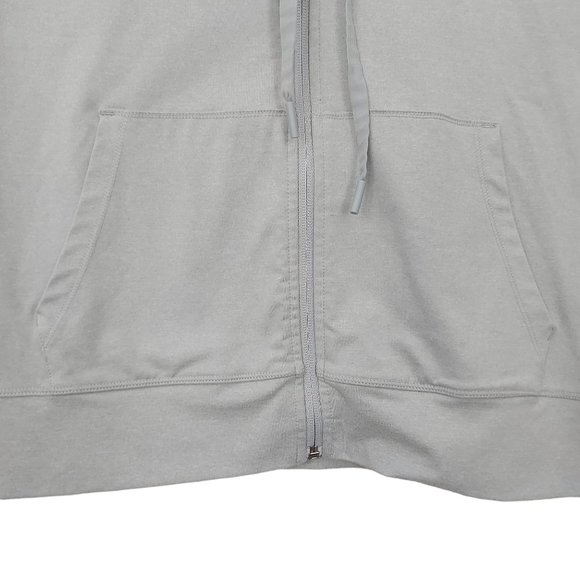 Yogalicious Hoodie Womens Large Light Gray Full Zip Crop Soft Fabric Athletic - Picture 5 of 10
